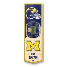 YouTheFan NCAA Michigan Wolverines 3D Stadium 6x19 Banner - Michigan Stadium picture