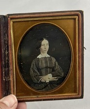 Daguerreotype Woman Mrs. A. Southworth Gold Full Case Antique picture