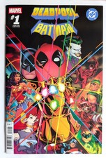 💥DEADPOOL / BATMAN #1 RUSSELL DAUTERMAN • INFINITY GAUNTLET HOMAGE • NM+💥 picture