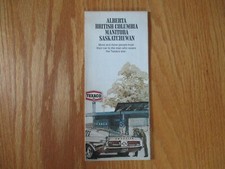 Texaco Map Alberta British Columbia Manitoba Saskatchewan Canada 1971 Gas Oil picture