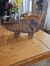 Rustic Metal Wire Pig picture