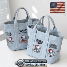2025 New Starbucks Snoopy Tote Bag Shoulder Bag WHITE/GREEN Color-Free Shipping picture