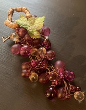 vintage mid-century modern Lucite or acrylic grape cluster picture
