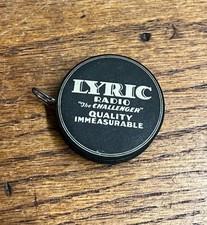Vintage 1920s Lyric Radio The Challenger Celluloid Advertising Tape Measure  picture