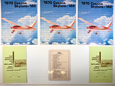 Vintage 1970 Cessna Skylane/182 Aircraft Dealer Sales Package 6 Pieces MUST SEE picture