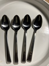 4 1980 GORHAM DESIGN STUDIO TRISTAN TEASPOONS Stainless Steel Flatware Japan picture