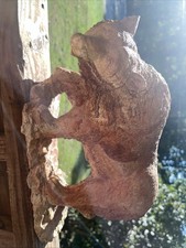 Rustic Stone Bear Centerpeice Heavy Grizzly Bear Statue Cabin Decor Lodge READ picture