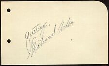 Richard Arlen d1976 signed autograph 4x6 Cut American Actor as Pilot in Wings picture