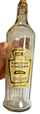 Antique 1920 Heinz Vinegar Bottle Labeled w Cork 1 Pint Pittsburgh Pennsylvania picture