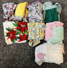 Vintage Lot of 8 Full & Half Apron with Terry Hand Towel And Pockets HandMade picture
