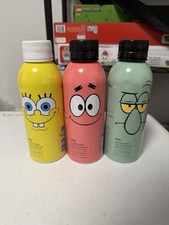 Set of 3 New SpongeBob Path Water Special Edition Refillable Bottles Rare NEW picture