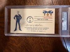 George Wahlen Signed FDC PSA/DNA Iwo Jima WWII Medal of Honor Navy Autograph picture