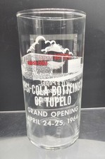 1964 PEPSI Cola Bottling Co. of Tupelo MS Grand Opening Commemorative Glass picture