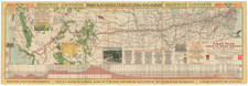 1924 Large (52 x 17.5 in.) 'Map of the Pikes Peak Ocean to Ocean Highway...' picture