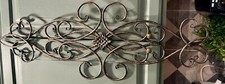 Brown Metal Farmhouse Pediment Scroll Hanging Wall Art Pediment sculpture 37x13