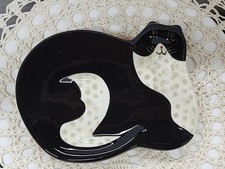 Vintage Warren Kimble Tuxedo Fat Cat Plate Dish Pier 1 Imports 2001 Earthenware picture