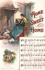 VTG Postcard Antique 1907-15, Embossed, Home Sweet Home, Song picture