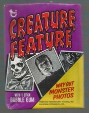 1973 TOPPS CREATURE FEATURE UNOPENED PACK THIS FUN PACK ( ALMOST 50 YEARS OLD) picture