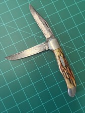 VINTAGE CASE XX 1940-1964 STAG JUMBO FOLDING HUNTER KNIFE 5265 SAB picture