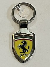 NICE🇺🇸N.O.S.1980s-90s ORIGINAL VINTAGE “FERRARI” CHROME KEYCHAIN/RING/👀LQQK👀 picture