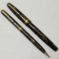 1941 PARKER Duovac Senior Fountain Pen & Duofold Mechanical Pencil Vintage Set picture