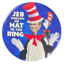2016 Jeb Bush Pinback Modern Politics Pin President Candidate Badge Pin Button picture