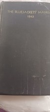 Vintage 1943 The Bluejackets Manual Naval Seaman Training Leather Book Military picture