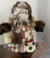 Silver creek Santa 2002 Handmade Antique Quilt, Antique Buttons picture