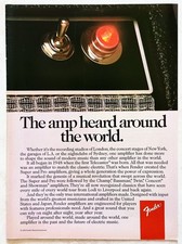 FENDER~ELECTRIC GUITAR AMP AMPLIFIERS~1986 PROMO PRINT AD ADVERT POSTER PINUP picture