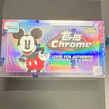 Topps 2026 Chrome Disney Sealed Trading Card Hobby Box, Mickey Mouse, Autographs picture
