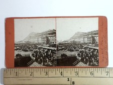 Quebec Lower Town Market Stereoview L.P. Vallee Canada 1870s Curved Mount picture