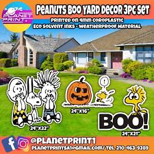 BIG Yard signs - Peanuts BOO lawn décor Set 3pcs picture