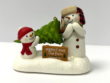 2014 Hallmark Snowman Keepsake Ornament - The Perfect Tree w/ Magic Sound picture