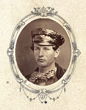 ORIGINAL RARE CIVIL WAR MERCHANT MARINE CARTOUCHE CDV PHOTO 1863 picture