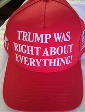 Red & White Official Trump Was RIGHT About Everything USA MADE 45-47 picture