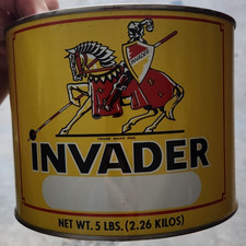 Vintage NOS New Old Stock Invader Motor Oil Grease Cans picture