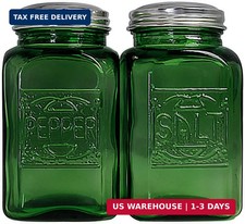 Kerixi Vintage Salt and Pepper Shakers (Green, Large) picture
