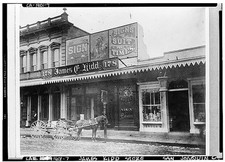 Stockton California James E Kidd Sign Painter Store 1870s Commercial Building picture