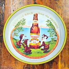 Vintage 1959 Stegmaier Beer Advertising Metal Tray Cold & Gold from the Poconos picture