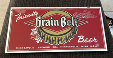 RARE GRAIN BELT BEER ROG REVERSE ON GLASS SIGN MINNEAPOLIS BRG CO MINNEAPOLIS MN picture