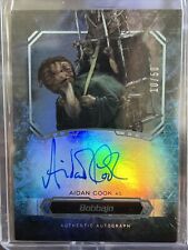 2016 Star Wars Masterwork Rainbow Foil 10/50 Aidan Cook qs Bobbajo Autograph picture