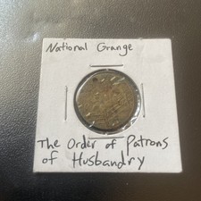 Antique 1880's National Grange Of The Order Of Husbandry Horse Token Rare Coin  picture