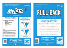 100 E Gerber Mylites+ 1.42mil silver-Golden Mylar Bags & 100 Full Back Boards picture