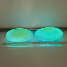 HUGE 1+ lb. Pound Each Glow In The Dark Tibetan Luminous Egg Ye Ming Zhu Crystal picture