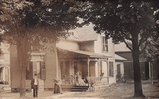 RPPC Union City MI Michigan WL Brown Photo Early 1900s Architecture Postcard I34 picture