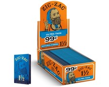 ZIG-ZAG Rolling Papers Ultra Thin Blue 1 1/2 Size (24-Pack) Pre-Priced $0.99 picture