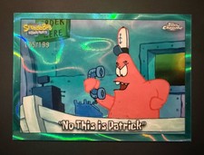 2025 Topps Chrome SpongeBob “No This Is Patrick” Aqua Lava Refractor /199 picture