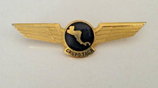 Vintage 1960s TACA Airlines Pilot Wing CAPTAIN UNIFORM OBSOLETE BADGE picture