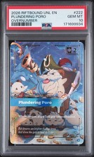 2026 RIFTBOUND: LEAGUE OF LEGENDS UNL-UNLEASHED #222 PLUNDERING PORO PSA 10 picture
