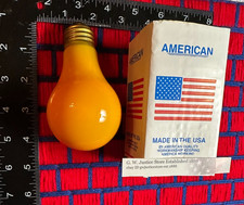 BOXof1 new USA PUMPKIN orange PARTY outdoor sign LIGHT BULB 25w A19 HALLOWEEN picture